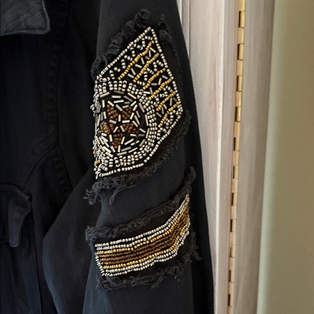 Torrid Black Utility Jacket With Embellished Slee… - image 2